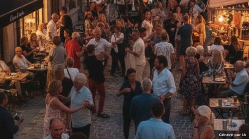 Marché nocturne soirée guinguette