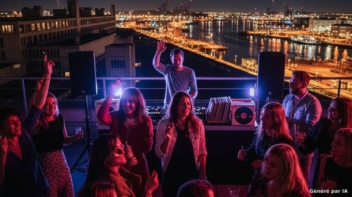 DJ SET ON THE ROOF 
 Vif Argent - Rétro